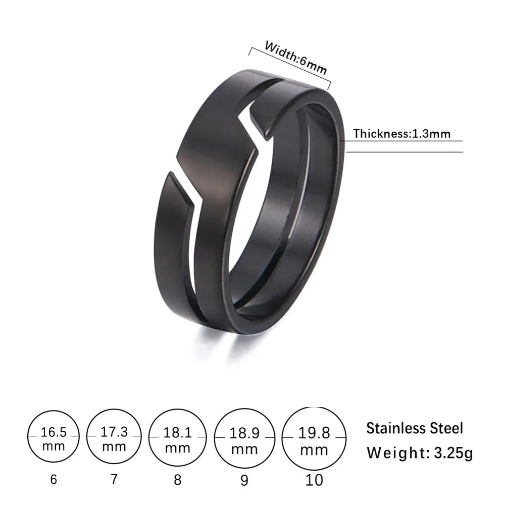 Stainless Steel Ring for Men - Casual Fashion Jewelry