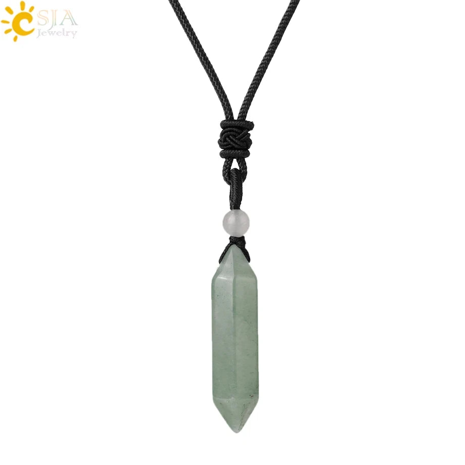 Natural Stone Wolf Tooth Pendant Necklace For Men