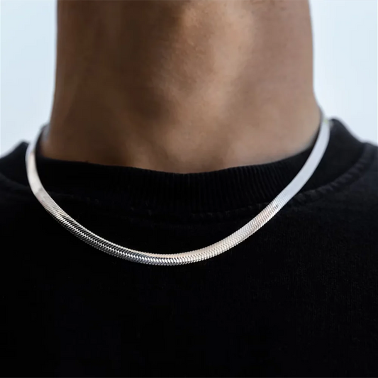 Men's Snake Chain Necklace - Stainless Steel