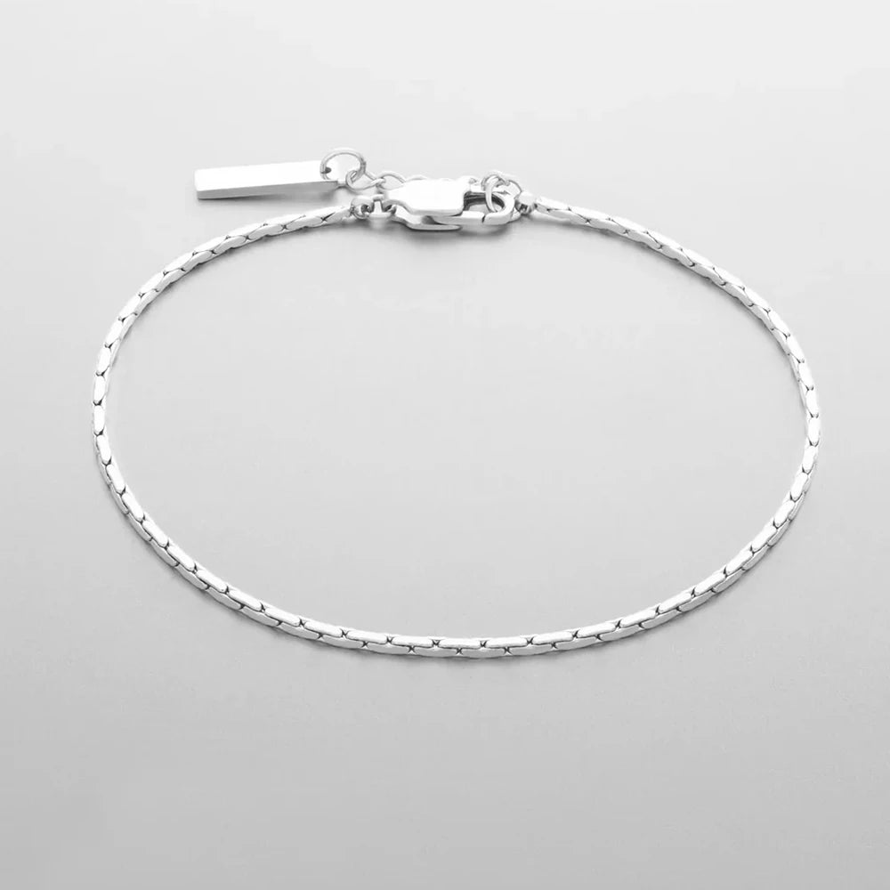 Men's Wire Chain Bracelet - Stainless Steel, Gold & White Gold Options