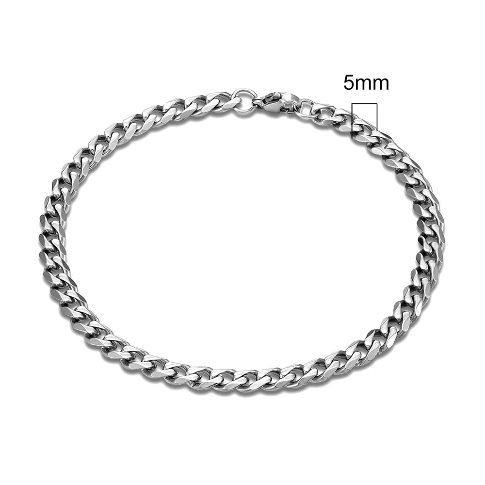 Men’s Stainless Steel Link Chain Bracelet – Bold, Durable & Stylish