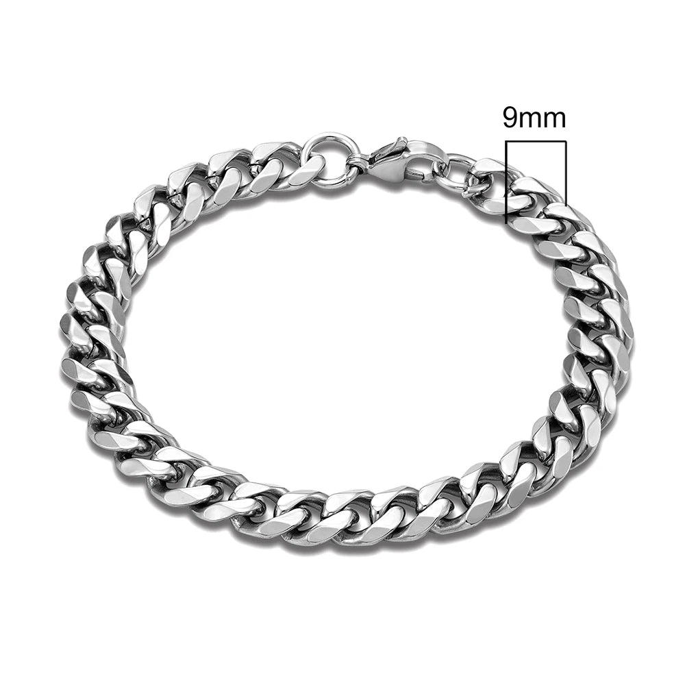 Men’s Stainless Steel Link Chain Bracelet – Bold, Durable & Stylish