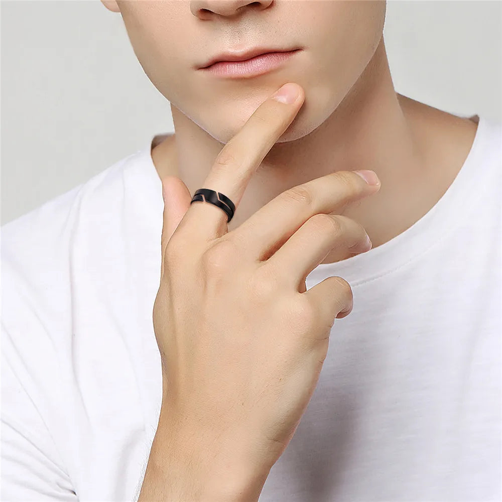 Stainless Steel Ring for Men - Casual Fashion Jewelry