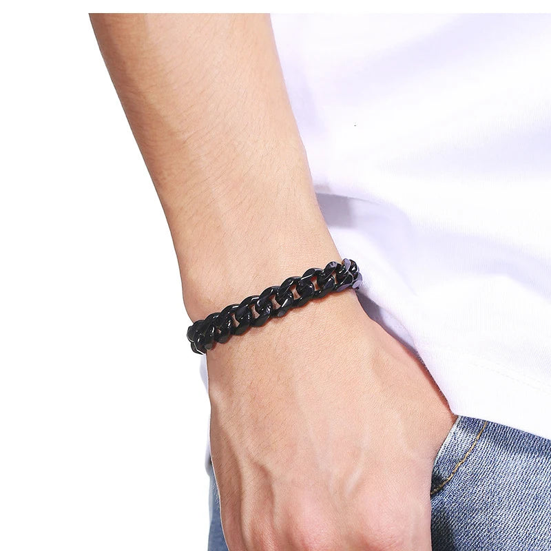 Men's Cuban Chain Bracelet - Stainless Steel