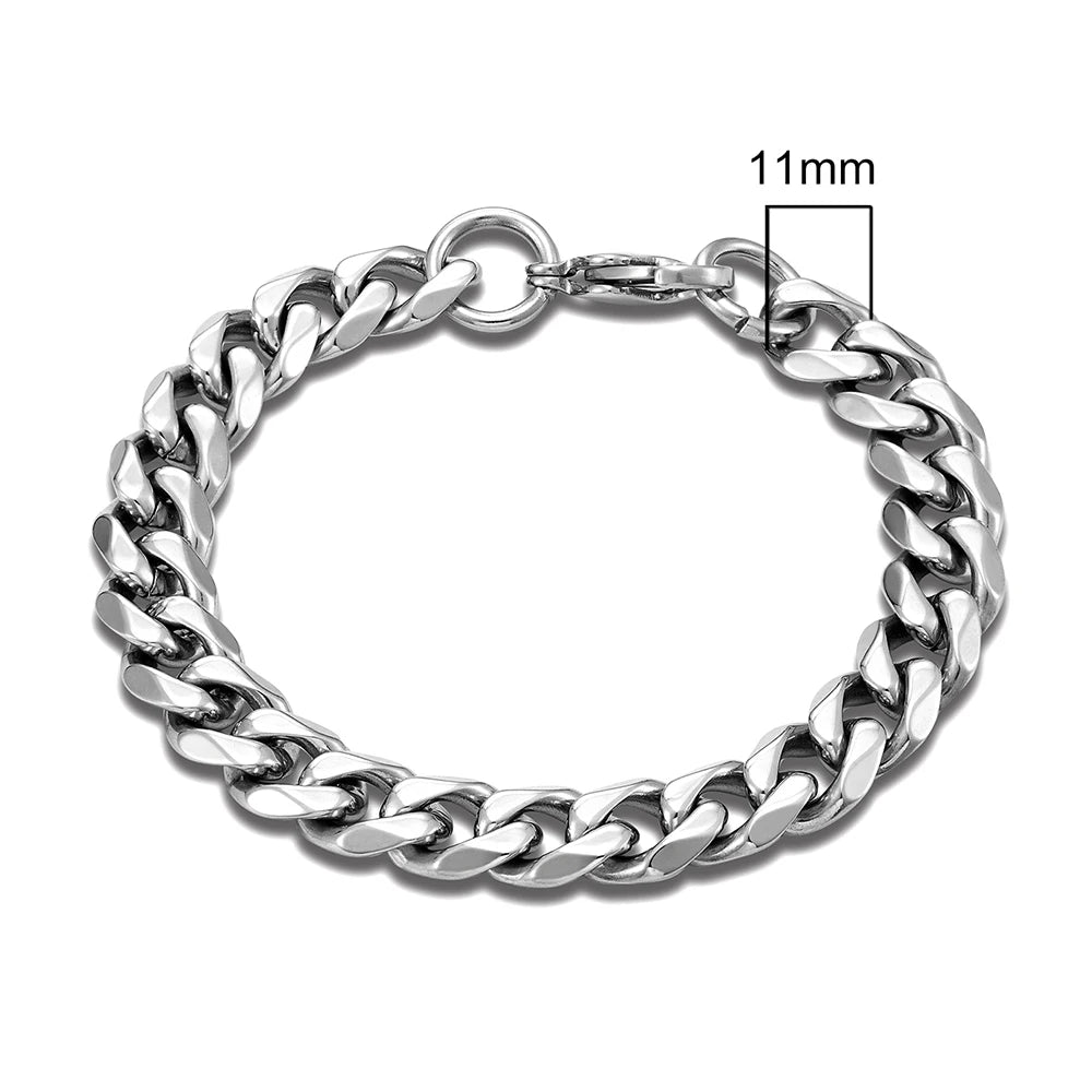 Men’s Stainless Steel Link Chain Bracelet – Bold, Durable & Stylish