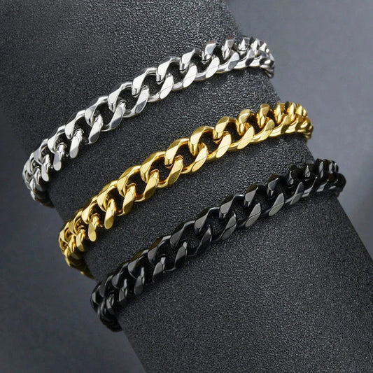 Men's Cuban Chain Bracelet - Stainless Steel